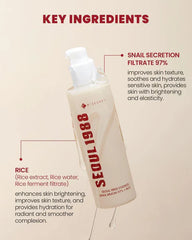 K-Secret - Snail Mucin 97% + Rice Essence 100ml - Makeup Stash Pakistan
