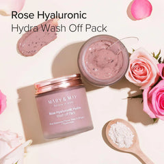 Mary & May - Rose Hyaluronic Hydra Wash Off  Mask 125g  - Makeup Stash Pakistan
