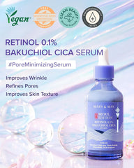 Mary & May - Retinol 0.1% Bakuchiol Cica Serum 80ml - Makeup Stash Pakistan