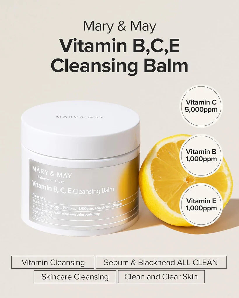 Mary & May,Cleansing Balm,Makeup Remover,Deep Cleanser,korean skincare,Makeupstashpk