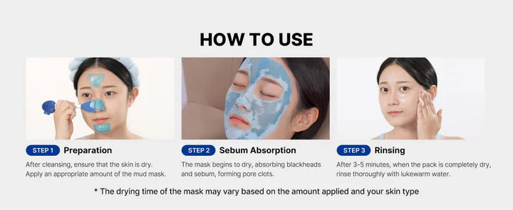 Mud Mask , Deep Pore Cleansing , Sebum Control  , Blackhead Removal  , Skin Care , Mkeupstashpk