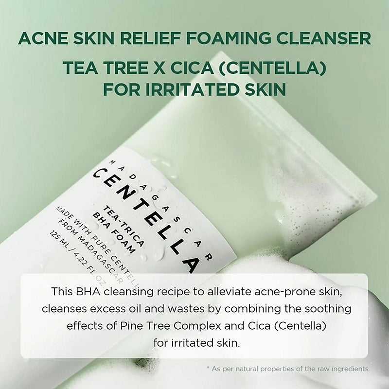 SKIN1004 - Madagascar Centella Tea-Trica BHA Foam 125ml - Makeup Stash Pakistan