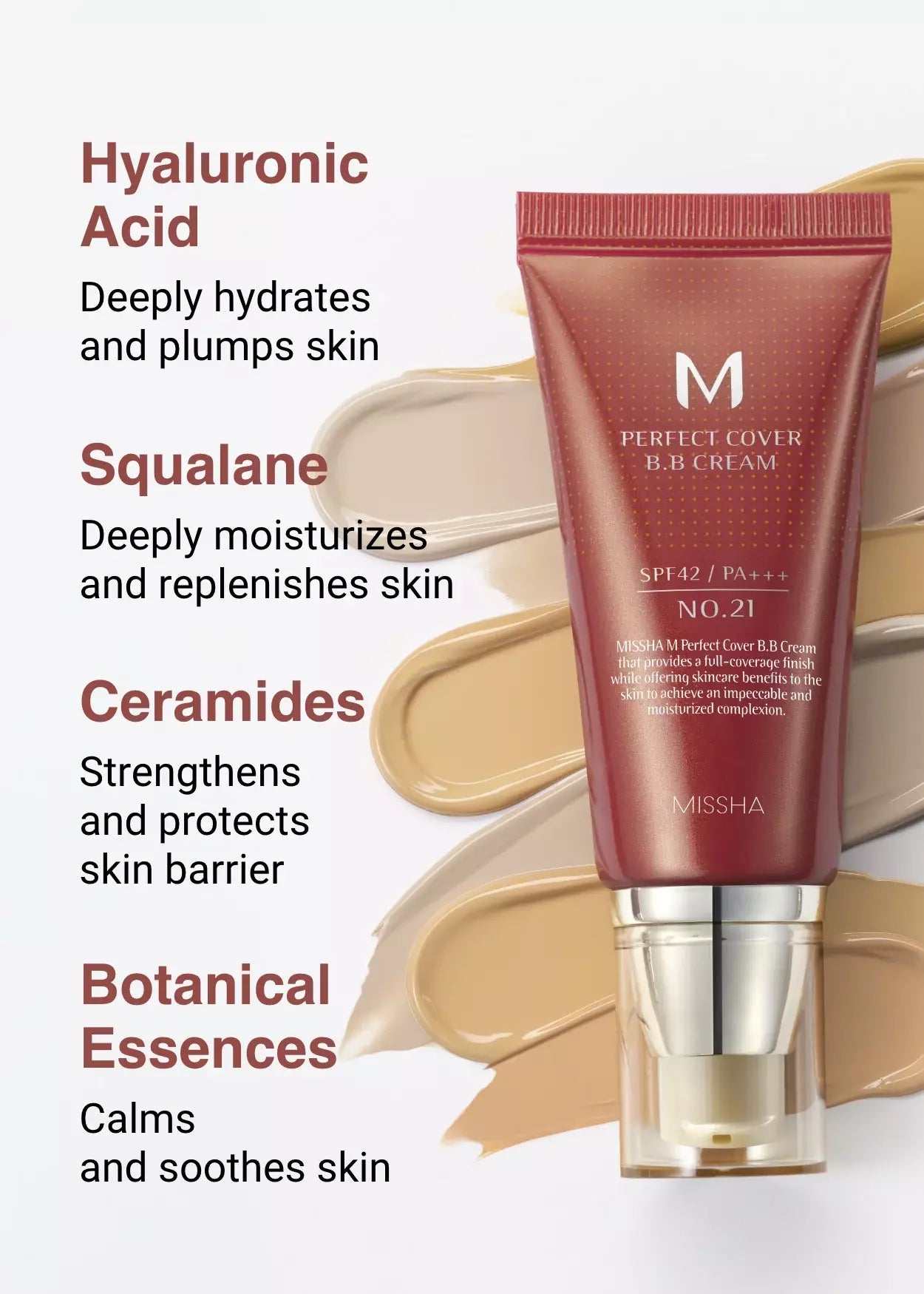 Missha BB Cream, M Perfect Cover, Missha No 21,Light Beige, Korean Beauty, K-Beauty, Korean Makeup, BB Cream, Foundation, SPF42, PA+++, Face Makeup, Hydrating Makeup, Buildable Coverage - Makeup Stash Pakistan