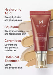 Missha BB Cream, M Perfect Cover, Missha No 21,Light Beige, Korean Beauty, K-Beauty, Korean Makeup, BB Cream, Foundation, SPF42, PA+++, Face Makeup, Hydrating Makeup, Buildable Coverage - Makeup Stash Pakistan