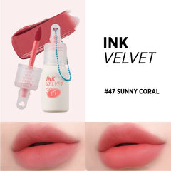 Velvet Lip Tint - High Pigment Color, Longwear, Weightless, Not Animal Tested, Gluten-Free, Paraben-Free, Matte Korean Coral Lip Tin, Velvet lip tint, orange coral tint, Makeup Stash Pakistan