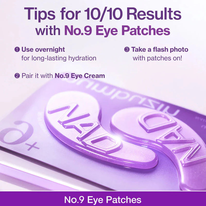 Numbuzin – No.9 NAD+ Collagen +50 Peptides Eye Patches 8g - Makeup Stash Pakistan
