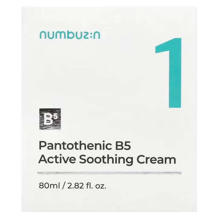 Numbuzin – No. 1 Pantothenic B5 Active Soothing Cream 80ml - Makeup Stash Pakistan