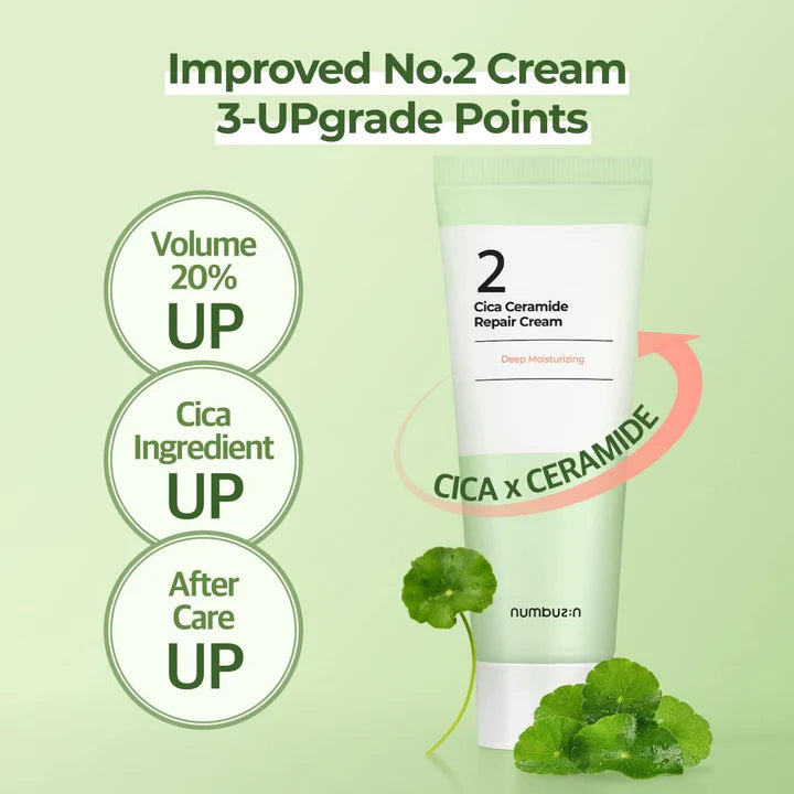 Numbuzin - No. 2 Cica Ceramide Repair Cream 100ml - Makeup Stash Pakistan