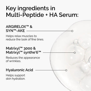 The Ordinary, Multi-Peptide Serum, HA Serum, Hyaluronic Acid Serum, Peptide Serum, Anti Aging Serum, Face Serum, Hydrating Serum, Firming Serum, Wrinkle Care, Fine Lines, Skincare, Facial Serum, Daily Skincare - Makeup Stash Pakistan