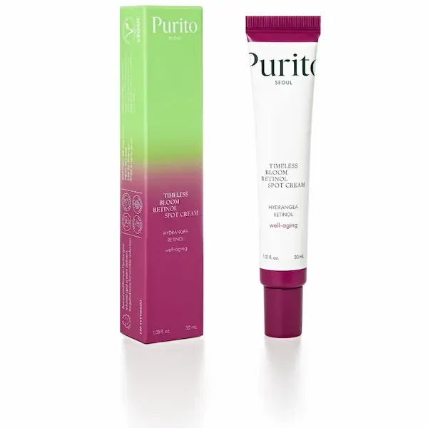 retinol spot treatment, dark spot corrector cream, Korean skincare retinol, acne scar removal cream, anti-aging cream Korea, pigmentation cream, Purito Timeless Bloom, retinol cream for beginners - Makeup Stash Pakistan