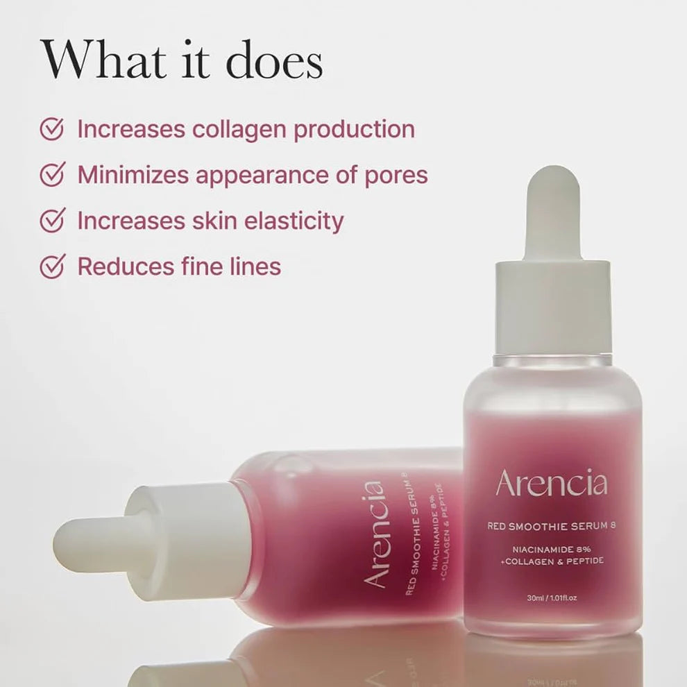 Arencia - Fresh Red Smoothie Serum 8 (30ml) - Makeup Stash Pakistan