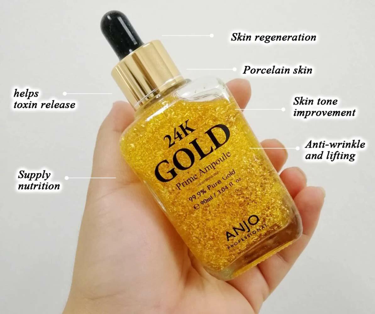 Gold serum,, Wrinkle repair serum, Anti-Aging , Korean Serum , Radiant, Firm , Hydrated Skin- Makeup Stash Pakistan