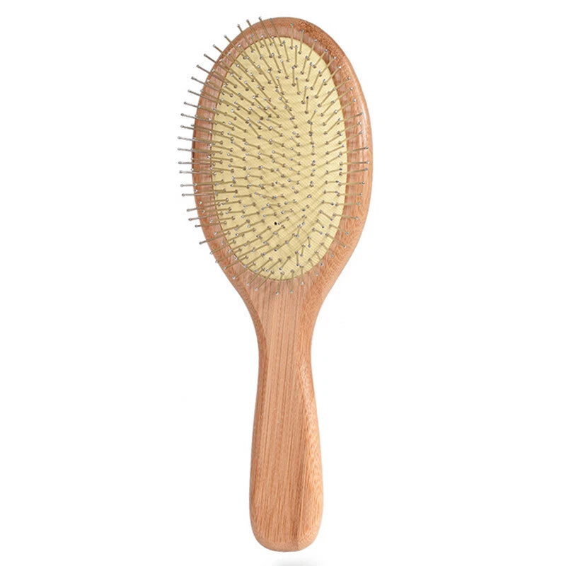 Steel Needle Brush, Detangling Hair Brush, Scalp Massage Brush, Wooden Hair Brush, Hair Care Tools, Anti Frizz Brush, Hair Styling Brush, Wet Dry Hair Brush, Hair Grooming Tools, Smooth Hair Brush - Makeup Stash Pakistan
