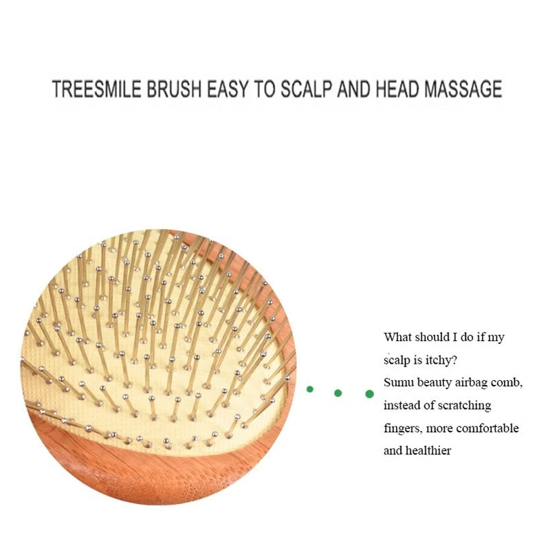 Steel Needle Brush, Detangling Hair Brush, Scalp Massage Brush, Wooden Hair Brush, Hair Care Tools, Anti Frizz Brush, Hair Styling Brush, Wet Dry Hair Brush, Hair Grooming Tools, Smooth Hair Brush - Makeup Stash Pakistan
