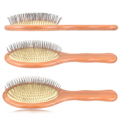 Steel Needle Brush, Detangling Hair Brush, Scalp Massage Brush, Wooden Hair Brush, Hair Care Tools, Anti Frizz Brush, Hair Styling Brush, Wet Dry Hair Brush, Hair Grooming Tools, Smooth Hair Brush - Makeup Stash Pakistan
