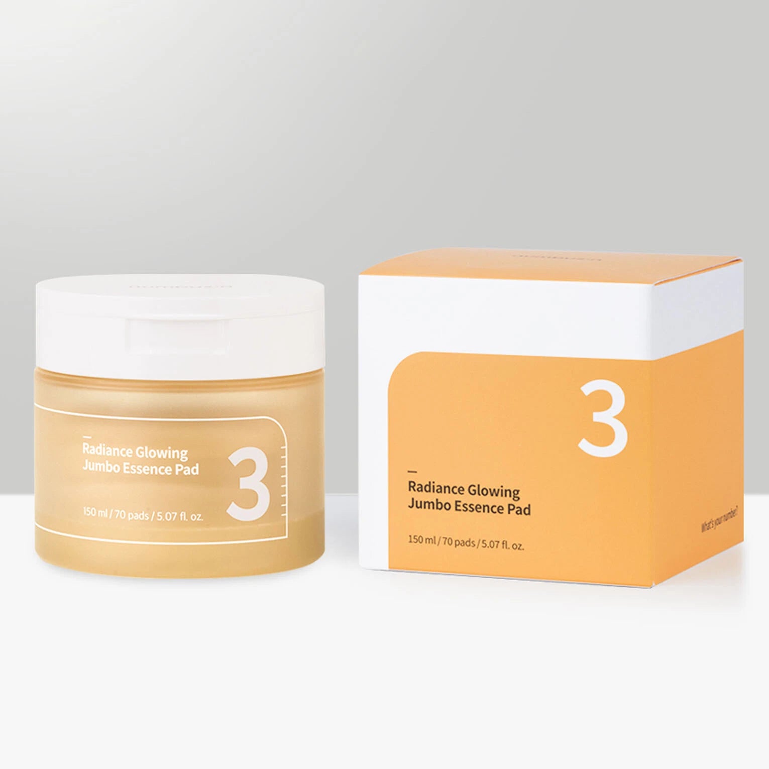 Numbuzin – No.3 Radiance Glowing Jumbo Essence Pad 150ml/70 - pads Makeup Stash Pakistan
