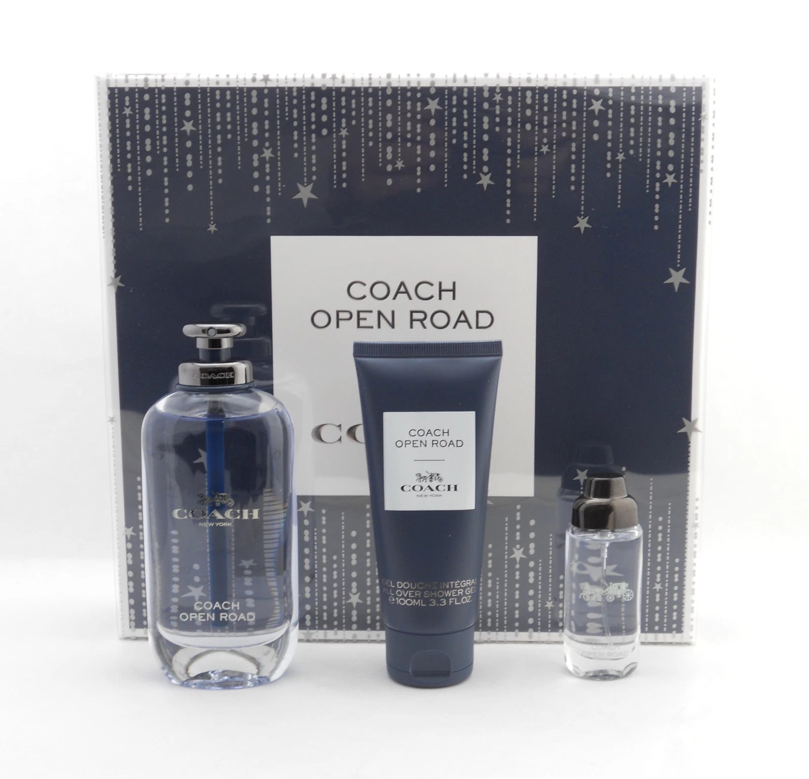 Coach Open Road Men 3-Piece Gift Set – EDT 100ml + EDT 15ml + Shower Gel 100ml