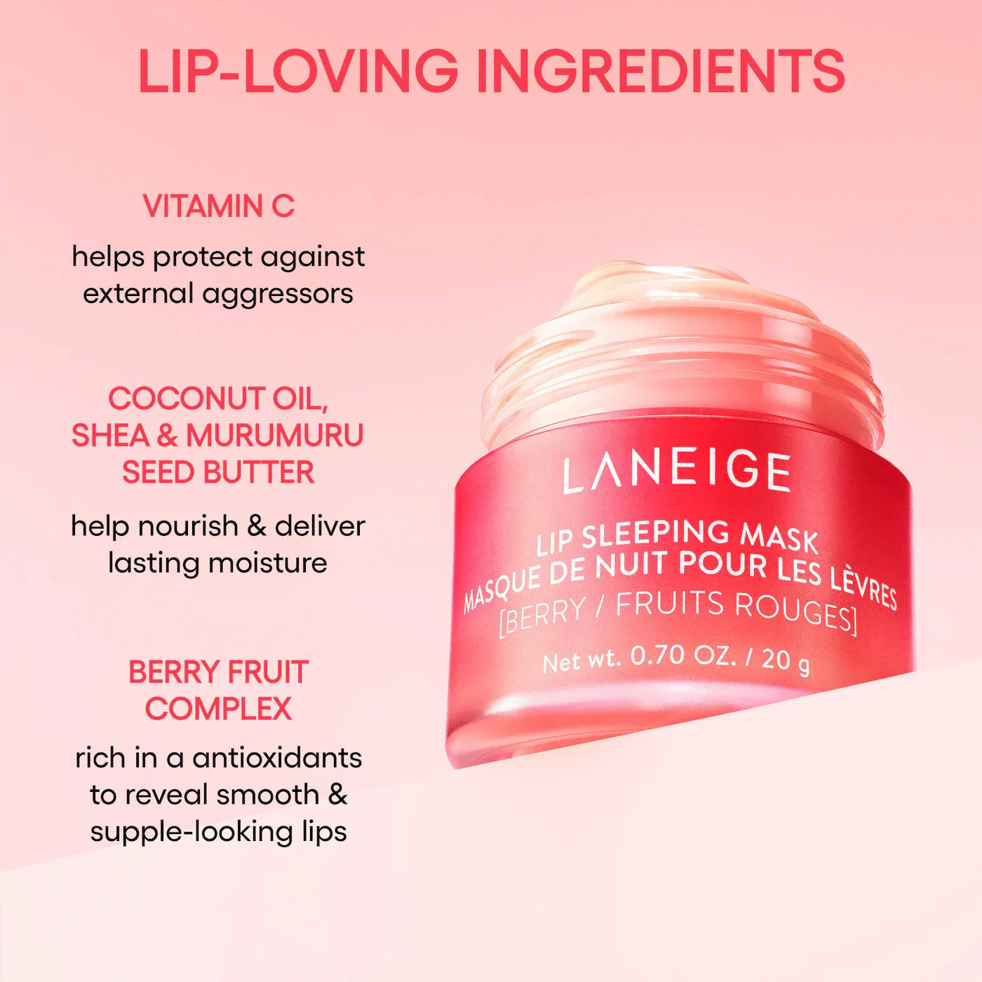 Laneige,Lip Mask,Sleeping Mask,Hydrating,Lip Care,Overnight Lip Care,long-lasting,Deeply hydrates,Makeupstashpk