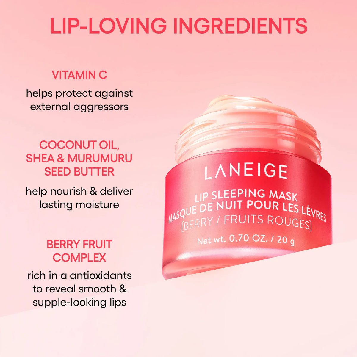 Laneige,Lip Mask,Sleeping Mask,Hydrating,Lip Care,Overnight Lip Care,long-lasting,Deeply hydrates,Makeupstashpk