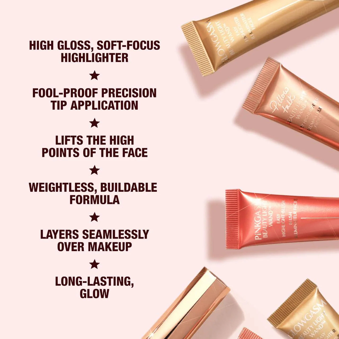 Tilbury Spotlight, Beauty Light Wand 5ml, Charlotte Tilbury Highlighter, liquid glow highlighter, easy highlighter wand, champagne highlighter, dewy skin makeup, radiant glow makeup, Charlotte Tilbury makeup, Hollywood glow highlighter, luxury liquid highlighter - Makeupstashpk
