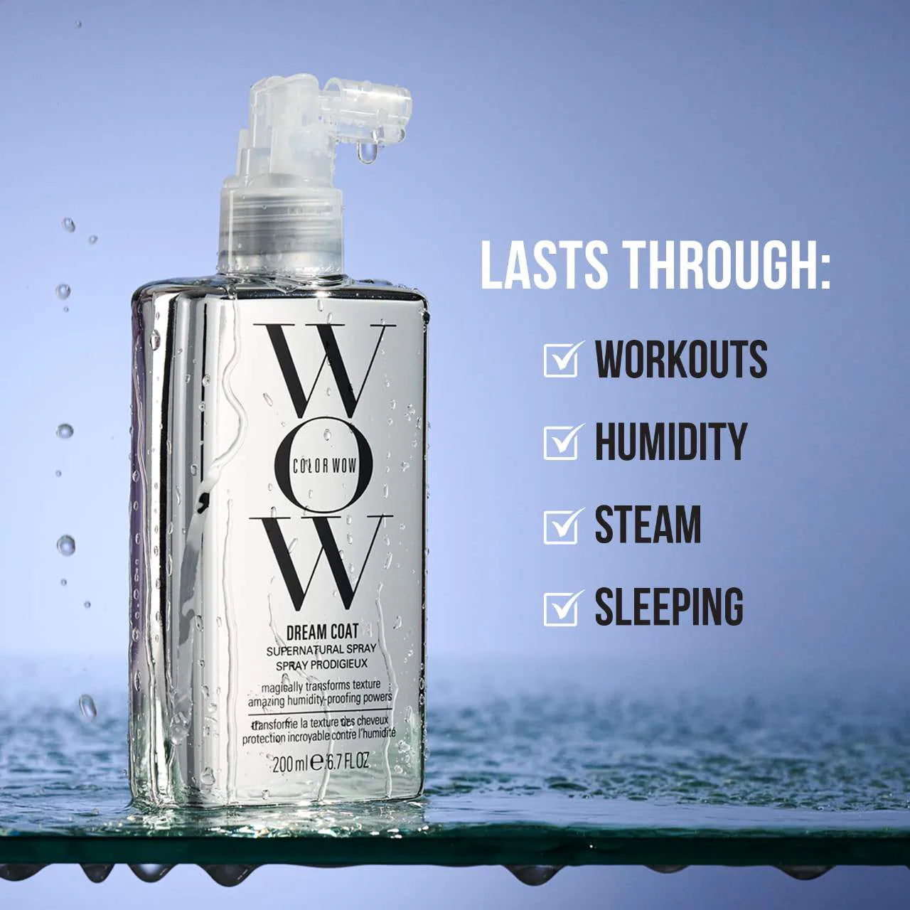 Color Wow Dream Coat, Dream Coat Supernatural Spray, anti frizz spray, humidity proof hair spray, Color Wow hair treatment, frizz control spray, glossy hair treatment, glass hair spray, anti humidity hair product, sleek hair spray, - Makeupstashpk