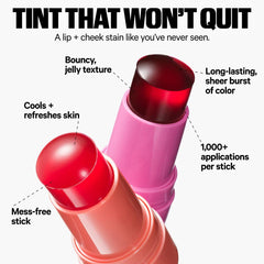 Milk Makeup Cooling Water Jelly Tint, Milk Makeup Burst, lip and cheek tint, jelly tint stick, hydrating cheek tint, cooling water tint, dewy makeup,Makeupstashpk