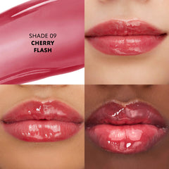 ysl loveshine gloss 09, cherry flash lip gloss, ysl lip oil gloss, plumping lip gloss luxury, hydrating lip oil ysl, high shine lip gloss, non sticky lip gloss,Makeupstashpk