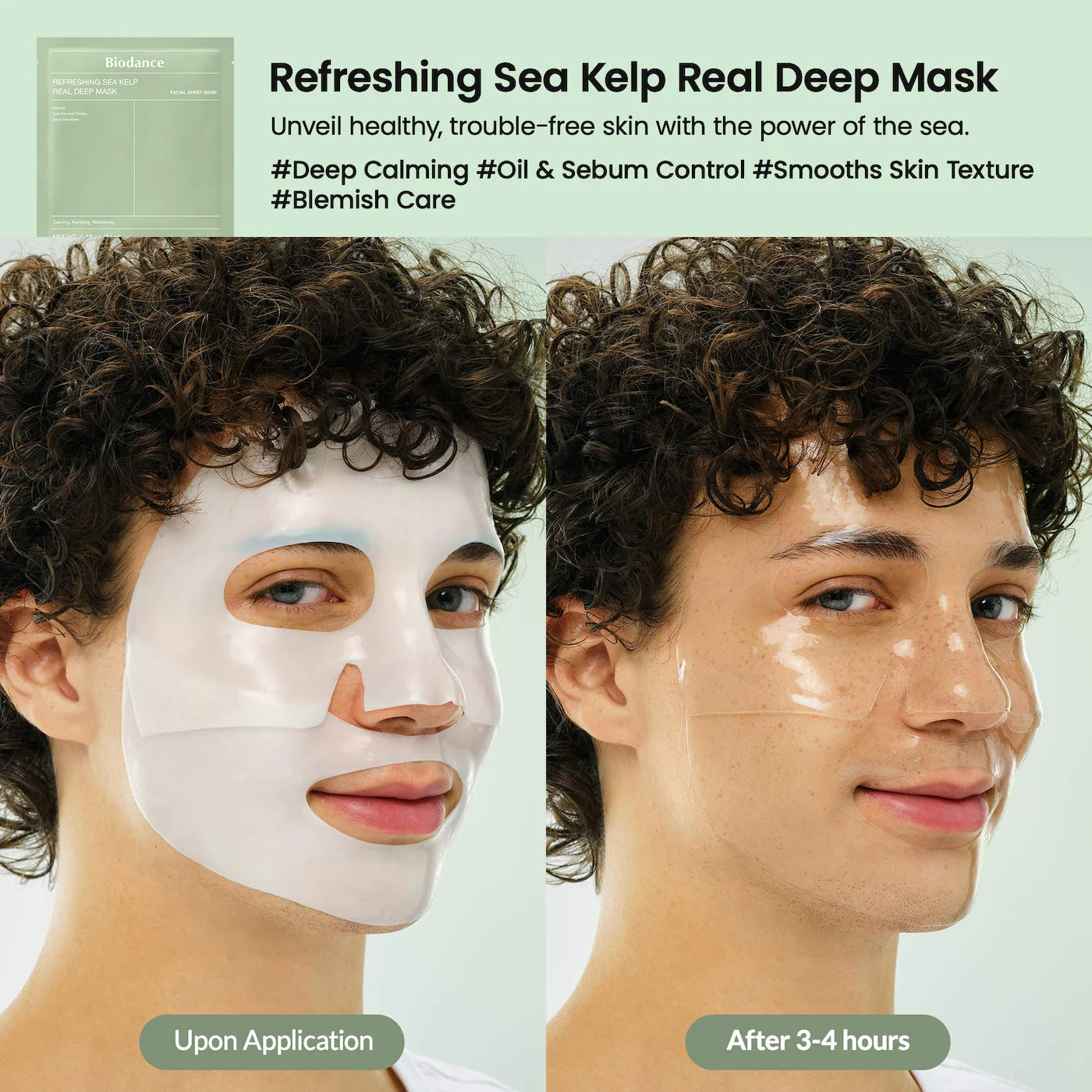 Biodance Refreshing Sea Kelp Real Deep Mask – 34 g | Hydrating Sheet Mask