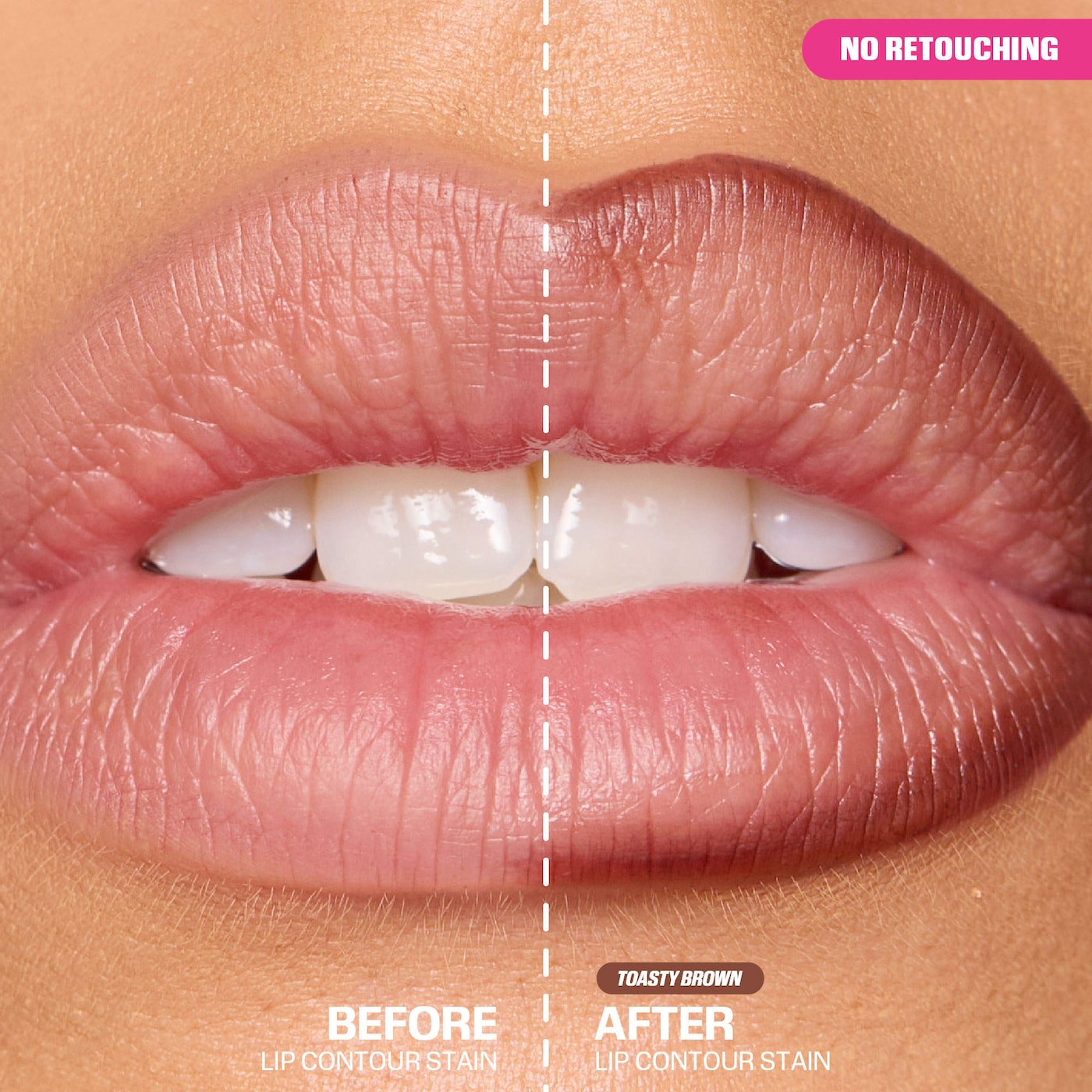 huda beauty lip contour stain, toasty brown lip stain, nude brown lip color, transfer proof lip stain, matte lip stain, long lasting lip contour, huda beauty makeup, nude lip liner stain, waterproof lip stain, brown nude lips, smudge proof lip product, Makeupstashpk