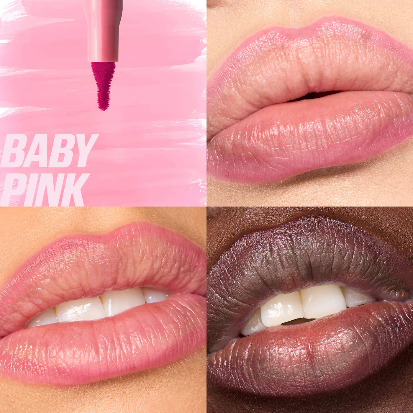 huda beauty lip contour stain, baby pink lip stain, pink nude lip stain, transfer proof lip stain, matte lip stain, long lasting lip contour, huda beauty makeup, rosy pink lips, waterproof lip stain, smudge proof lip color, everyday pink lip shade,Makeupstashpk