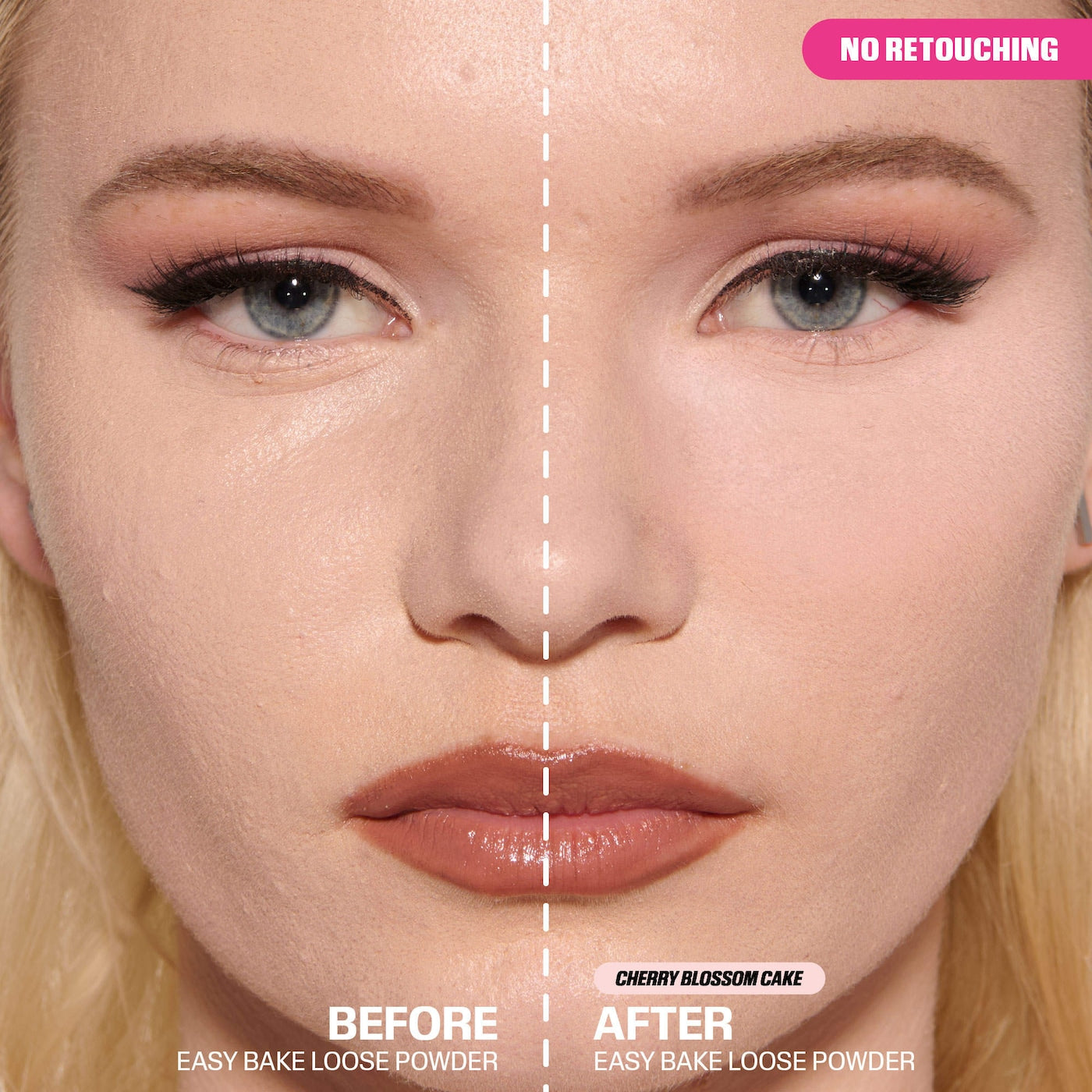 Huda Beauty powder, Easy Bake powder, Cherry Blossom Cake powder, Huda Beauty Easy Bake, loose setting powder, baking powder makeup, brightening powder, blurring powder, under eye setting powder, pink setting powder, long lasting makeup powder - Makeupstashpk