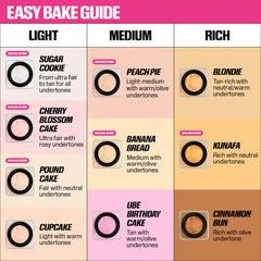 Huda Beauty Ube Birthday Cake, Huda Beauty Easy Bake powder, lavender setting powder, brightening loose powder, loose baking powder, blurring setting powder, under eye brightening powder, matte setting powder, pore blurring powder, oil - Makeupstashpk