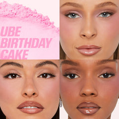 Huda Beauty Ube Birthday Cake, Huda Beauty Easy Bake powder, lavender setting powder, brightening loose powder, loose baking powder, blurring setting powder, under eye brightening powder, matte setting powder, pore blurring powder, oil - Makeupstashpk