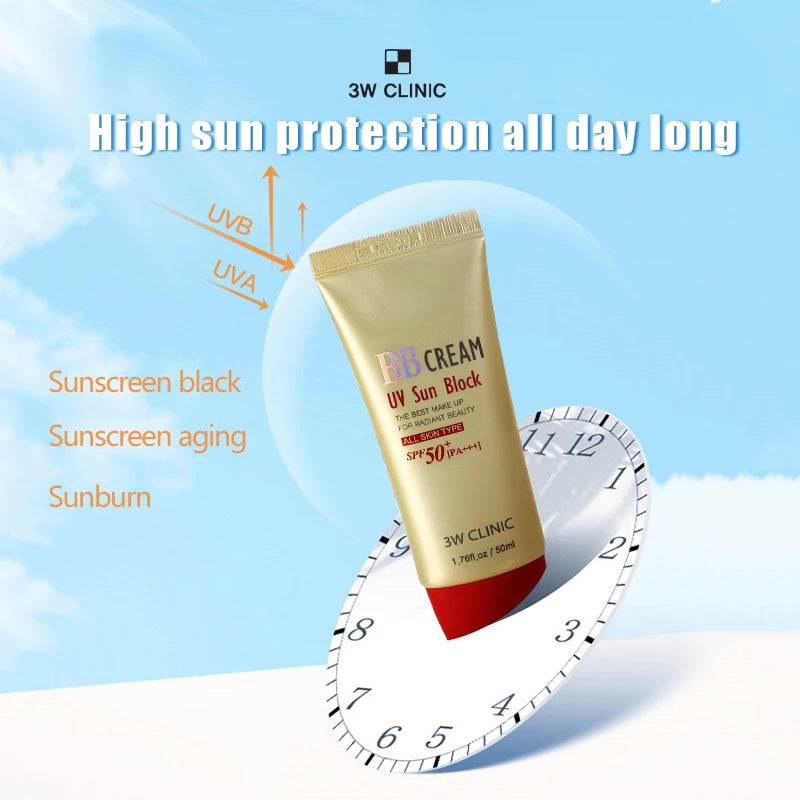 3W CLINI- BB Cream UV Sun Block 50ml Makeup Stash Pakistan