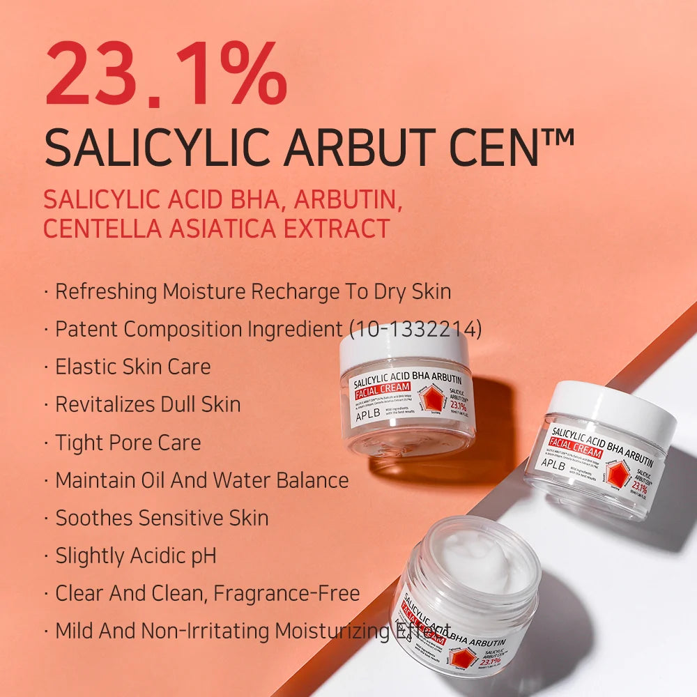APLB - Salicylic Acid BHA Arbutin Facial Cream 55ml - Makeup Stash Pakistan
