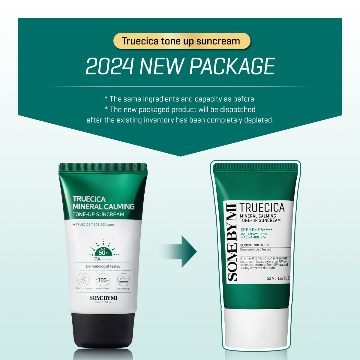 Some By Mi - Truecica Mineral Calming Tone Up Sunscream 50ml - Makeup Stash Pakistan
