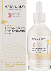 Mary & May - Rice niacin 10% Triple Vitamin Serum 80ml - Makeup Stash Pakistan