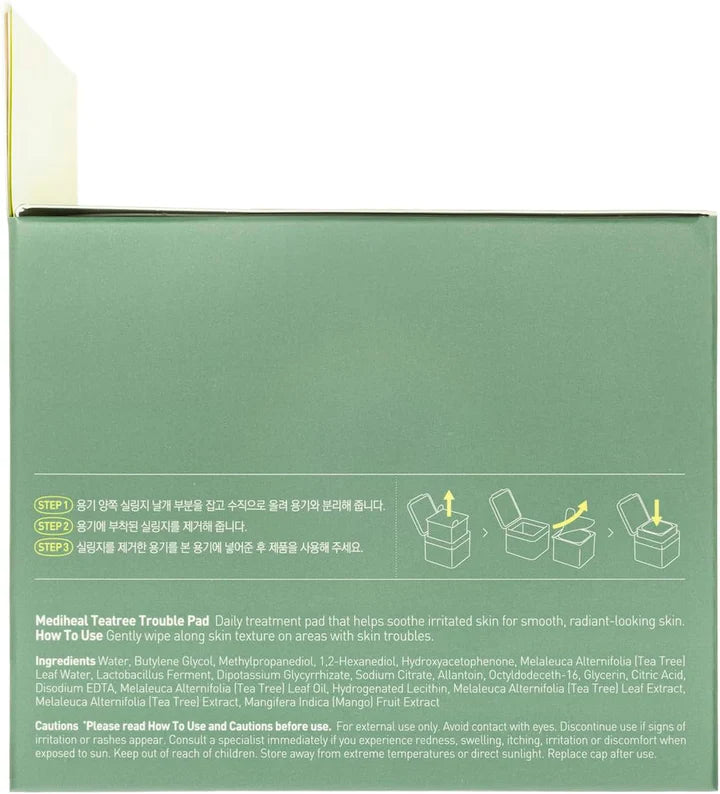 Mediheal - Tea Tree Trouble Pad 100 Pads -Makeup Stash Pakistan

