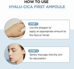 Hyalu-Cica First Ampoule, Korean serum, hydrating ampoule, Centella serum, hyaluronic acid serum, soothing serum, Korean skincare, skin barrier repair, hydration booster, lightweight serum, sensitive skin serum, Centella Asiatica serum,- Makeup Stash Pakistan