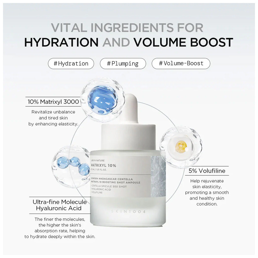 SKIN1004, Matrixyl Ampoule, Korean anti-aging serum, peptide serum, firming serum, Matrixyl 10 serum, Centella ampoule, wrinkle care serum, Korean skincare, anti-aging ampoule, hydrating serum, skin elasticity serum, Centella Asiatica serum, K-beauty skincare,Makeupstashpk