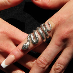 Silver snake ring, serpent ring, stainless steel snake ring, silver plated ring, coiled snake ring, wrap around ring, statement ring women, serpent jewelry, snake jewelry, fashion ring women, edgy jewelry, symbolic ring, silver statement ring, women's accessories - Makeupstashpk