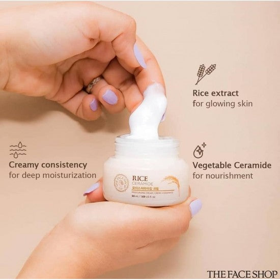 The Face Shop - Rice Ceramide Moisturizing Cream 50ml - Makeup Stash Pakistan