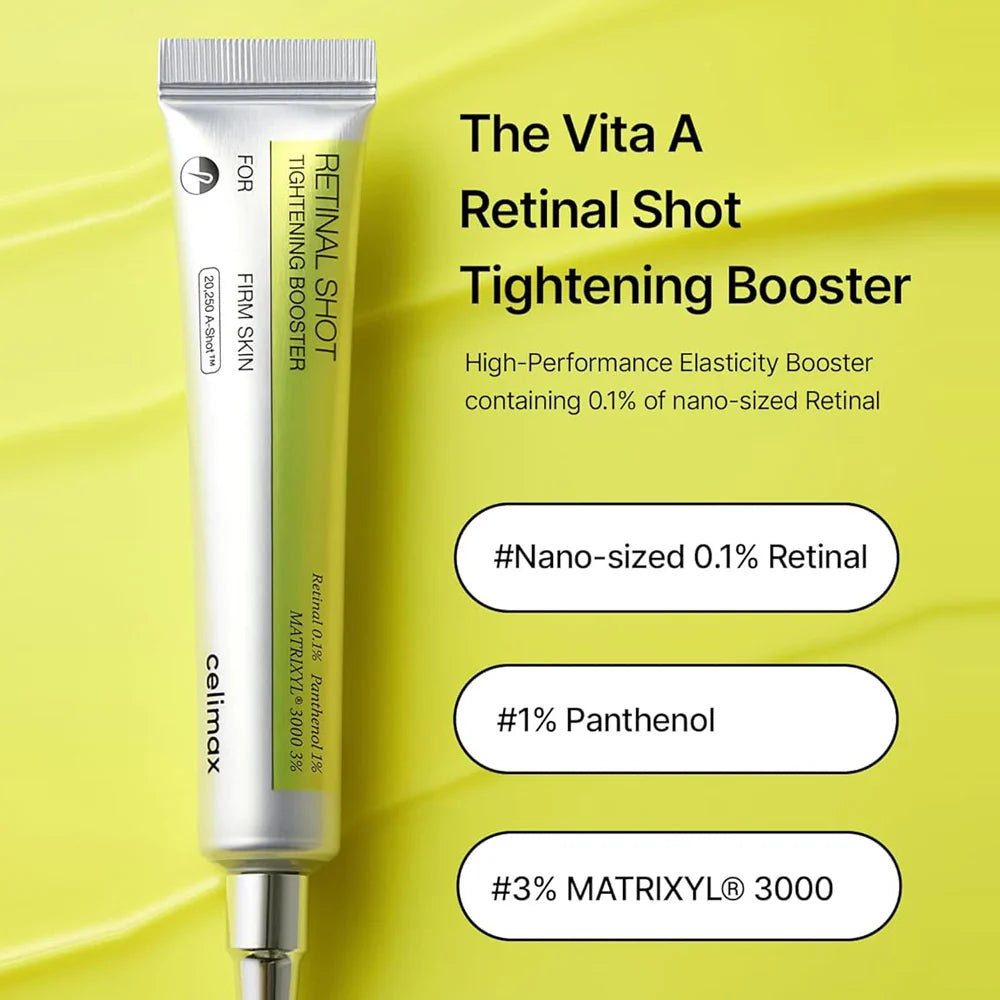 celimax retinol serum, vita a retinol booster, korean anti aging serum, retinol tightening serum, wrinkle repair serum, pore tightening treatment, firming skincare,Makeupstashpk