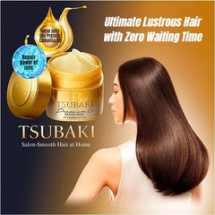 tsubaki premium repair mask, japanese hair treatment, damaged hair repair, camellia oil hair mask, deep conditioning hair mask, hair repair treatment, dry hair solution, shiny smooth hair, shiseido tsubaki 180g, intensive hair mask, frizz control treatment- Makeup Stash Pakistan