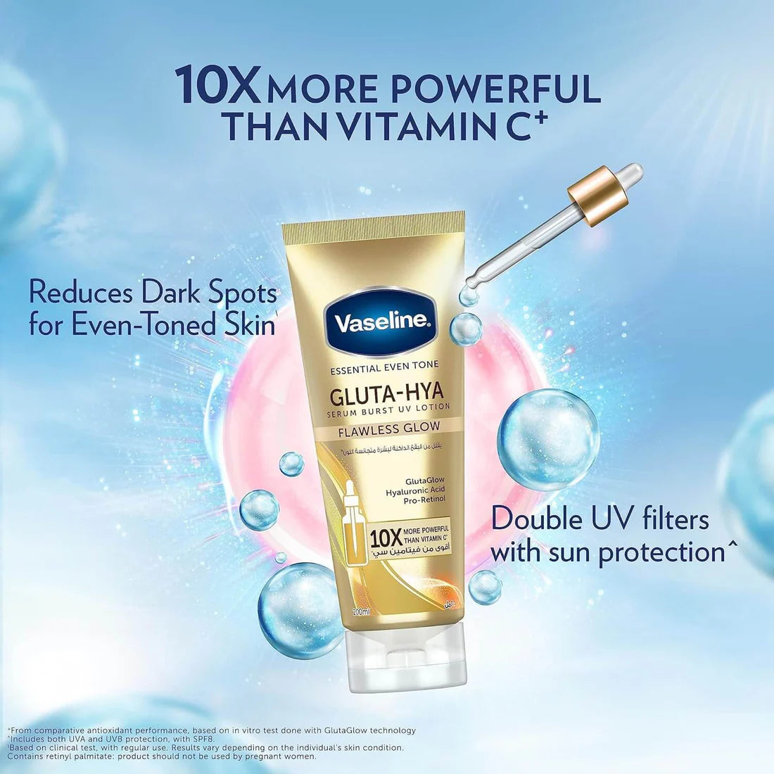 Vaseline Gluta-Hya Flawless Glow Lotion With Hyaluronic Acid 300ml - Makeup Stash Pakistan
