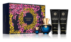 Versace Dylan Blue Pour Femme 4-Piece Gift Set – EDP 100ml + Mini EDP 5ml + Shower Gel 100ml + Body Lotion 100ml