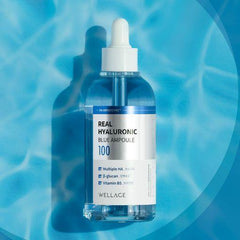 Wellage - Real Hyaluronic Blue Ampoule 100-60ml-Makeup Stash Pakistan
