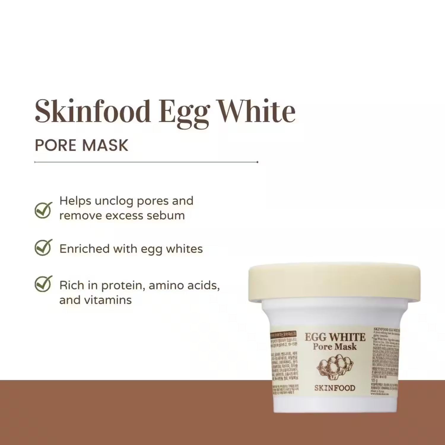 SKINFOOD Egg White Pore Mask 125g - Makeup Stash Pakistan
