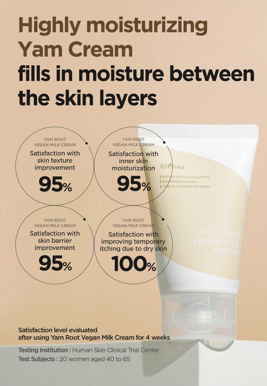 Isntree - Yam Root Vegan Milk Cream 80ml - Makeup Stash Pakistan