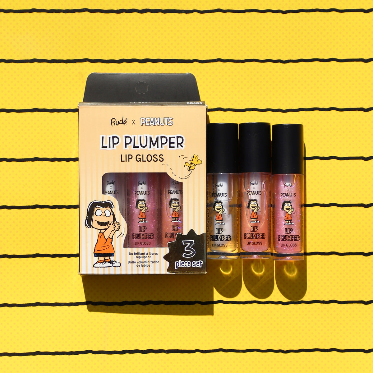 Rude Peanuts Lip Plumper Gloss 3 Piece Set| Makeupstash Pakistan